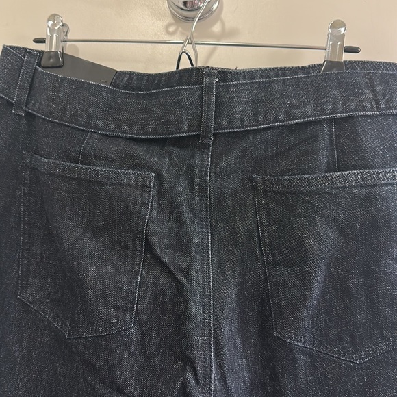 Ann Taylor Wide Leg black jeans with belt, sz 14 - Picture 5 of 6